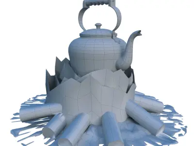 RG Camp Tea Low-poly 3D model