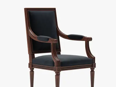 Chair Louis XVI A Low-poly 3D model