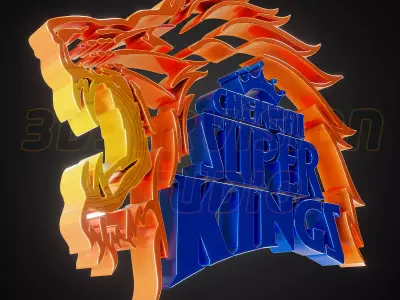 Chennai Super Kings logo emblem - Cinematic - 3D print 3D model