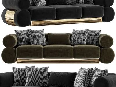  Leyborn Metal Sofa By Evgor 3D model
