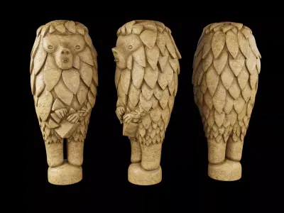Ceramic Sculpture Ours-Singe by Laurent Dufour 3D model