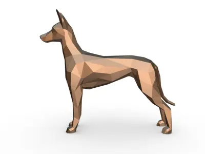 pharaoh hound low poly 3D print model