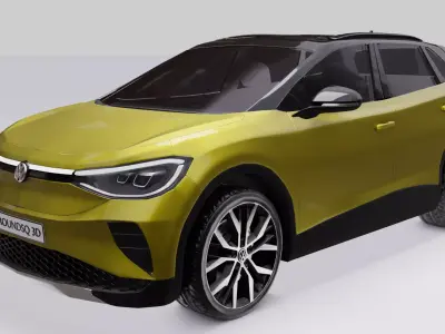 Volkswagen ID4 2022 Low-poly 3D model