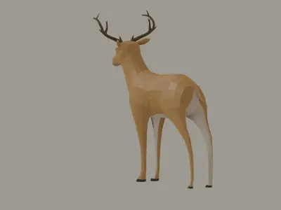Deer model Low-poly 3D model