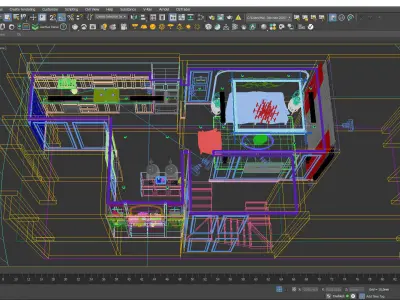 Studio Apartment 452 - Titan6 - MAX FBX OBJ SKP DAE Simlab 3D model