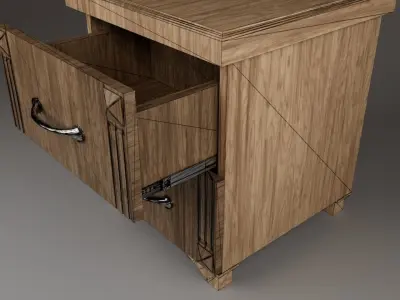 Bedside Table Free low-poly 3D model