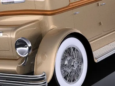 Duesenberg J 232 1930 sedan VRAY 3D model