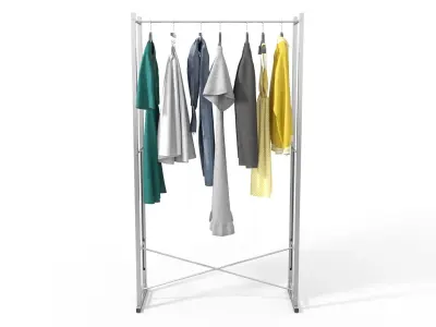 Clothes Set on a Hanger 3D model