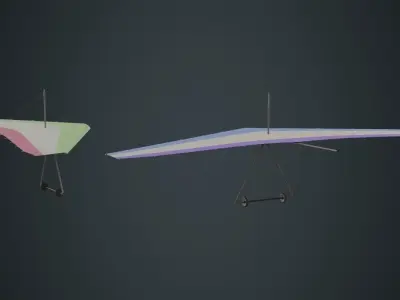 Hang Glider 1B Low-poly 3D model