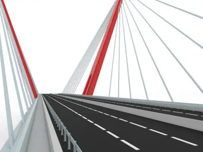 Third bridge Stylized low poly  Low-poly 3D model