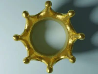 Low Poly Gold Crown Free low-poly 3D model