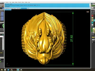Luxury Chinese Dragon Head Mens Ring  3858 3D print model