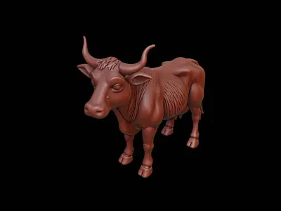 Cow Animal Sculpture 3D print model get