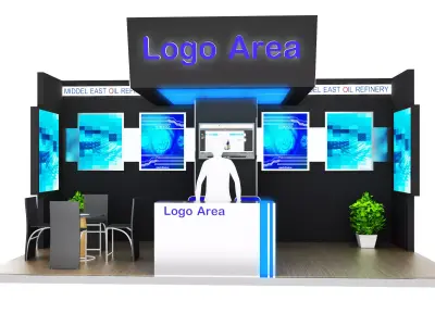 Booth Exhibition Stand a379a 3D model