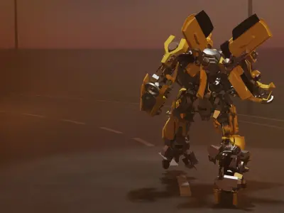 Low Poly BumbleBee from transformers last knight Low-poly 3D model