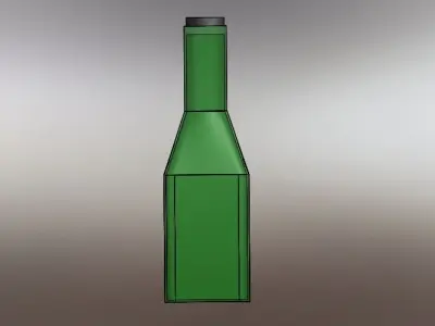 Fancy bottle-Oil bottle  Free 3D model