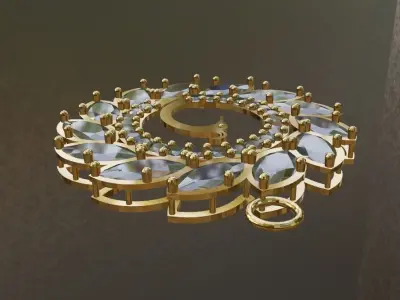 Peacock pendant Free 3D print model