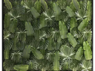 Vertical Garden From Plant Branches In A Phytobox 68 3D model