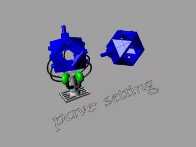 TENNIS ESAGONO pave setting armor  3D print model