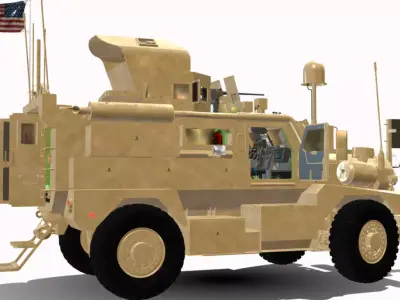 colgar mrap 4x4  Low-poly 3D model