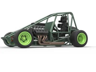 Pavement Sprint car Base Scale 1 to 25 3D print model