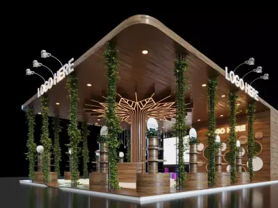 Exhibition Stand - 10m x 12m 3D model - 120m 3D model  3D model