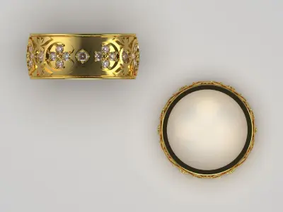 couple wedding ring cr0042 3D print model