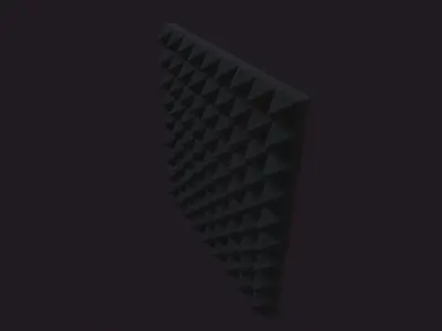 Studio soundproof panel lowpoly Sound Barrier square pattern Low-poly 3D model
