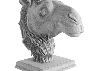 camel head statue 3D model