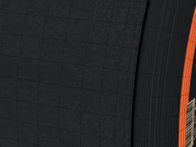 W06 hard front tyre Low-poly 3D model