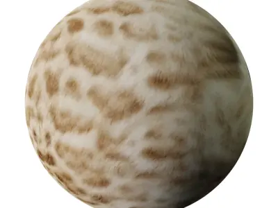 Snow Bengal Cat Low-poly 3D model