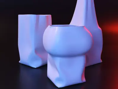 Vase bag set stl 3D print model