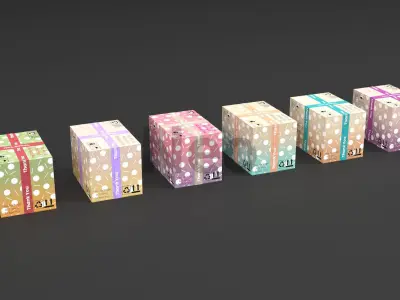 Cardboard Packages 3D Model - Cardboard Box Low-poly 3D model