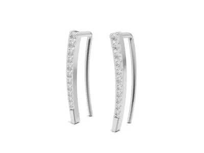 Diamond Climber Earrings 3D Model  3D print model