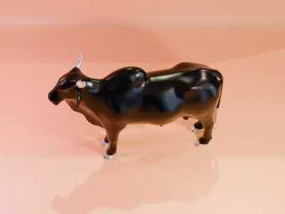 Indian Brahman Bull Architectural Decoration Low-poly 3D model