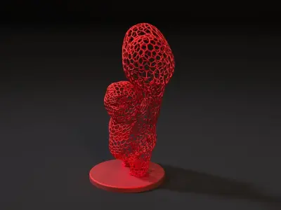 Bear with heart 3D print model