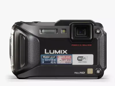 Panasonic Lumix DMC-TS5 rugged and proof digital camera Low-poly 3D model