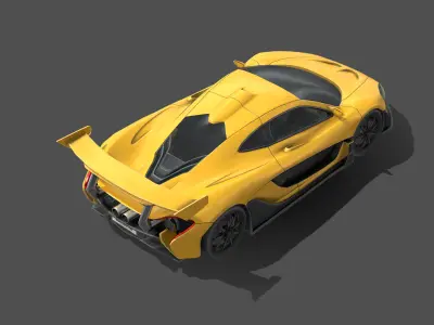McLaren P1 2016 Low-poly 3D model