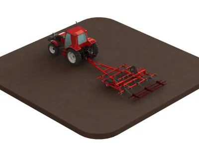 WG 0038 - Field cultivator 4m 3D model