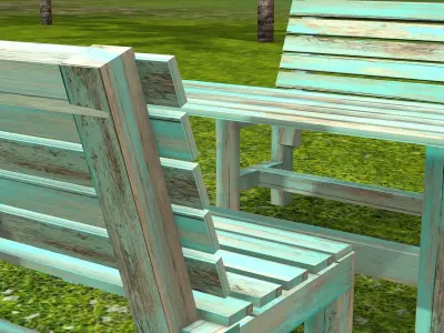 Old lounge chair 3D model