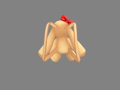 Cartoon Girl Backpack - Doll Low-poly 3D model