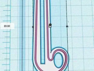 Hockey Stick Cookie Cutter 3D print model