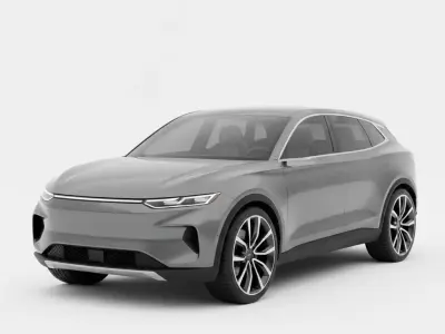 Futuristic Electric Sedan Concept Car High Quality 3D Model PBR Low-poly 3D model
