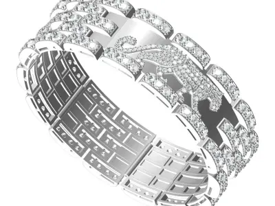 Panther Cuff Bangles 3D print model