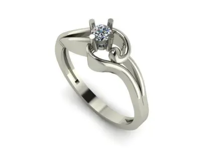 daimond ring ready to print 3D print model