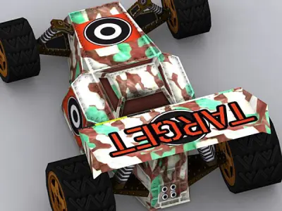 Road rush rat buggies Low-poly 3D model