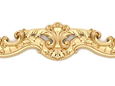 Bed Ornament Frame 2 - For CNC and Interior 3D model