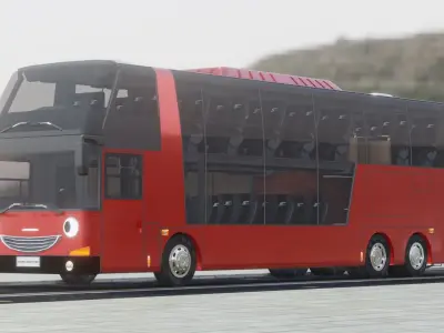 Citu Tayo The Little Bus Free low-poly 3D model