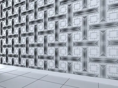 3d wall panel Low-poly 3D model 3
