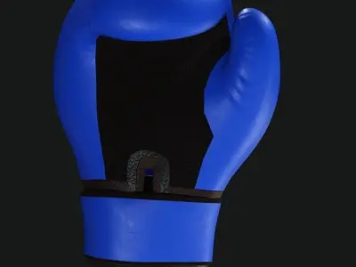 Boxing Glove-Blue Low-poly 3D model